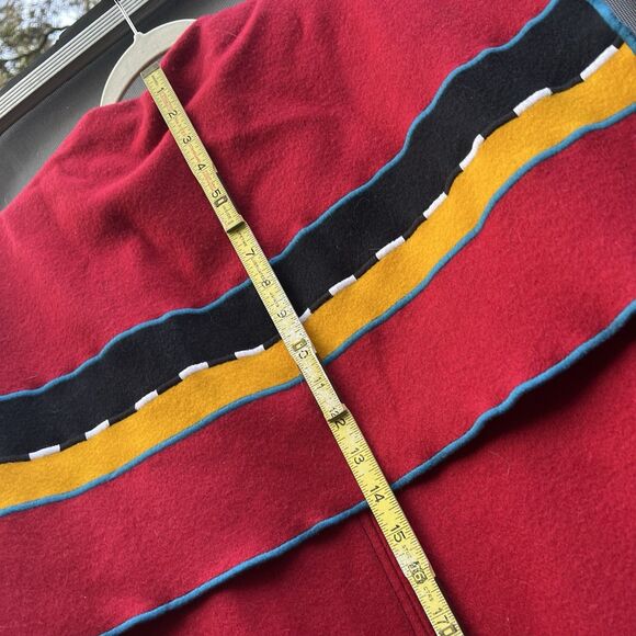 1980s CINDY OWINGS USA designer wool coat Color Block Art modern S fits Large - Picture 12 of 13